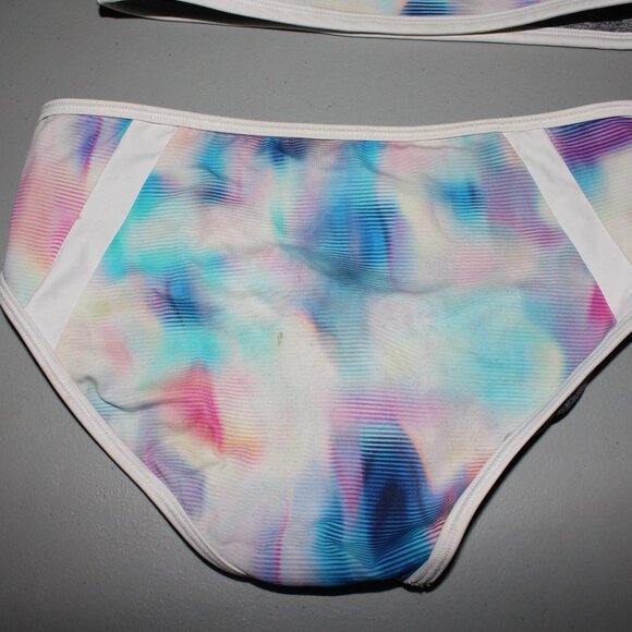 Multi Color 2 Reversibile  2 Pcs Athleta Bikini Swimsuit Size 14 - Picture 3 of 12